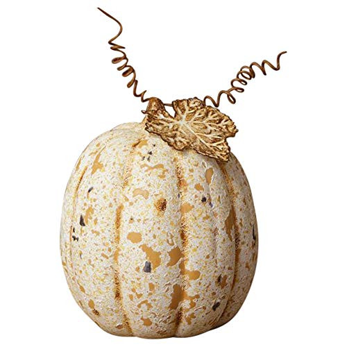 Your Heart's Delight White Rustic Speckled 5 x 6.5 Inch Terra Cotta Decorative Pumpkin Figurine Your Heart's Delight White Rustic Speckled 5 x 6.5 Inch Terra Cotta Decorative Pumpkin Figurine