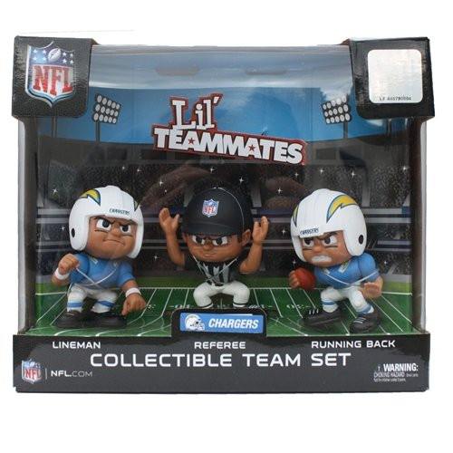 Lil' Teammates 3 Figurine San Diego Chargers NFL Team Set (Pack of 3)