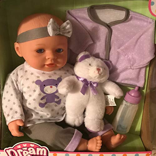 DREAM COLLECTION Soft Baby Doll Gift Set with A Plush Bear