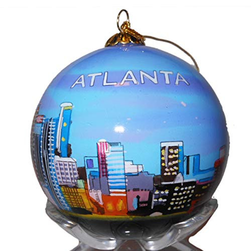 Art Studio Company Hand Painted Glass Christmas Ornament - Atlanta, Georgia Skyline Art Studio Company Hand Painted Glass Christmas Ornament - Atlanta, Georgia Skyline