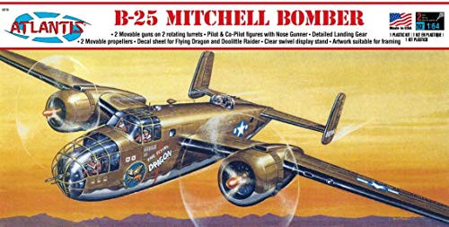 B-25 Mitchell WWII Bomber Plastic Model Kit 1/64 Atlantis Toy and Hobby B-25 Mitchell WWII Bomber Plastic Model Kit 1/64 Atlantis Toy and Hobby