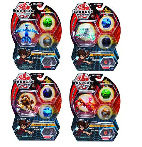 Bakugan Starter Pack 3-Pack, Pyrus Gorthion, Collectible Transforming Creatures, for Ages 6 and Up