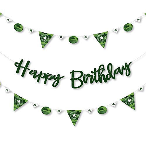 Big Dot of Happiness Camo Hero - Birthday Party Letter Banner Decoration - 36 Banner Cutouts and Happy Birthday Banner Letters Big Dot of Happiness Camo Hero - Birthday Party Letter Banner Decoration - 36 Banner Cutouts and Happy Birthday Banner Letters