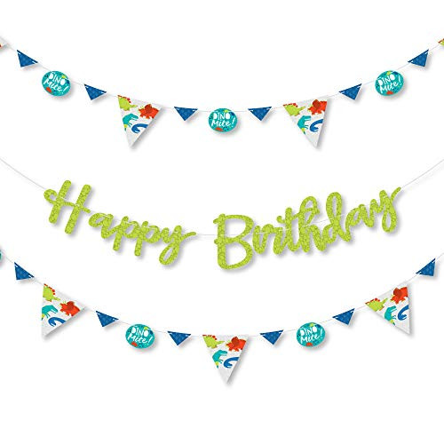 Big Dot of Happiness Roar Dinosaur - Dino Mite T-Rex Birthday Party Letter Banner Decoration - 36 Banner Cutouts and Happy Birthday Banner Letters Big Dot of Happiness Roar Dinosaur - Dino Mite T-Rex Birthday Party Letter Banner Decoration - 36 Banner Cutouts and Happy Birthday Banner Letters