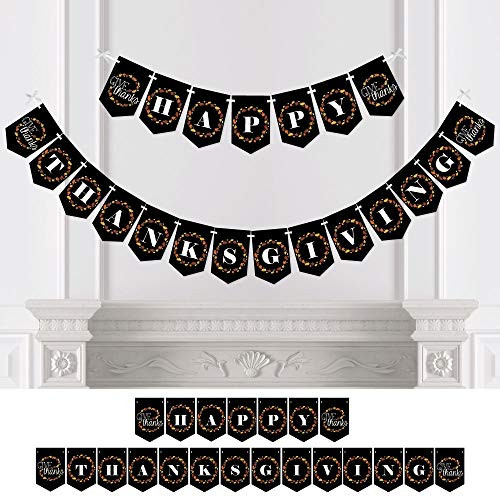 Big Dot of Happiness Give Thanks - Thanksgiving Party Bunting Banner - Fall Party Decorations - Happy Thanksgiving Big Dot of Happiness Give Thanks - Thanksgiving Party Bunting Banner - Fall Party Decorations - Happy Thanksgiving