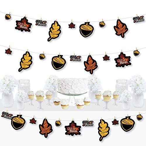Big Dot of Happiness Give Thanks - Thanksgiving Party DIY Decorations - Clothespin Garland Banner - 44 Pieces Big Dot of Happiness Give Thanks - Thanksgiving Party DIY Decorations - Clothespin Garland Banner - 44 Pieces