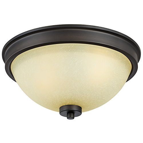 Westinghouse 6341300 Karah Two-Light Indoor Flush Ceiling Fixture, Oil Rubbed Bronze Finish with Aged Amber Scavo Glass Westinghouse 6341300 Karah Two-Light Indoor Flush Ceiling Fixture, Oil Rubbed Bronze Finish with Aged Amber Scavo Glass
