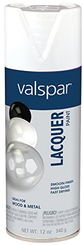 Valspar 410-65061 SP 12 Oz Lacquer Spray Paint, White