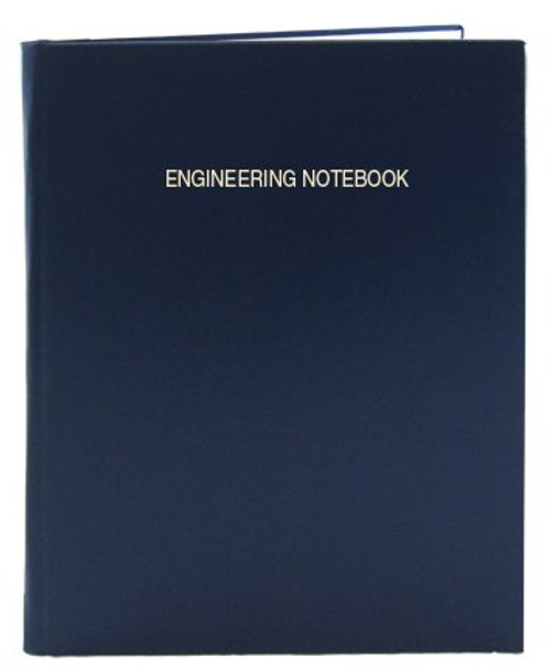 BookFactory Engineering Notebook - 96 Pages (.25" Engineering Grid Format), 8 7/8" x 11 1/4", Engineering Lab Notebook, Blue Cover, Smyth Sewn Hardbound (EPRIL-096-LGS-LBT4)