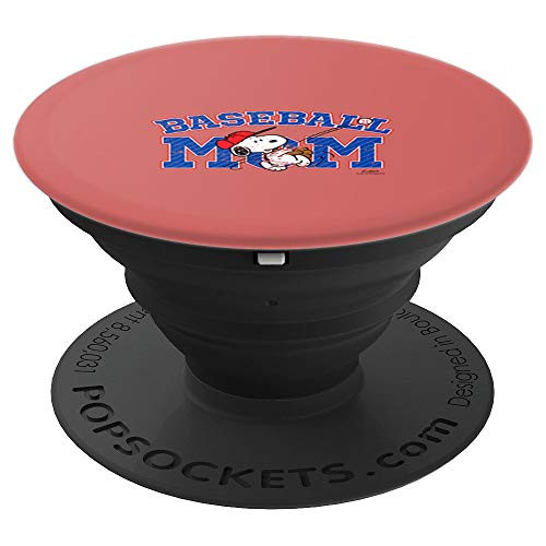 Peanuts Snoopy Baseball Mom - PopSockets Grip and Stand for Phones and Tablets