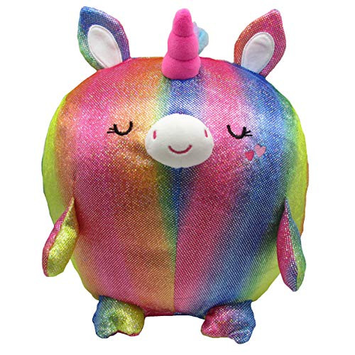 Cuddle Pal - Round Large Shiny Unicorn - Sparkler - Stuffed Animal Plush 11.5"