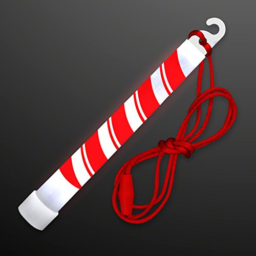 FlashingBlinkyLights 25 Pack of Premium 6" Candy Cane Glow Sticks