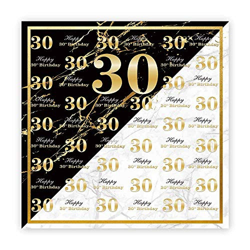 Funnytree 6x6ft Black and White 30th Birthday Photography Backdrop Marble Adult Golden Step and Repeat Background Thirty Years Old Age Party Banner Decoration Photo Banner Photobooth Props Funnytree 6x6ft Black and White 30th Birthday Photography Backdrop Marble Adult Golden Step and Repeat Background Thirty Years Old Age Party Banner Decoration Photo Banner Photobooth Props