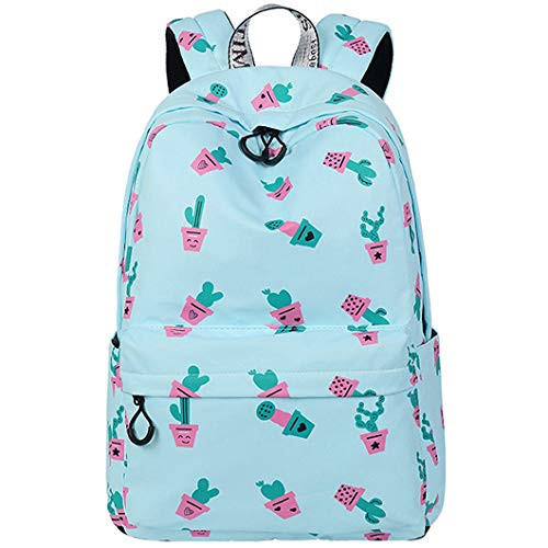 Hey Yoo HY770 Girls School Backpack Waterproof Casual School Bag Bookbag Backpack for Women Teen Girls (Water Blue)