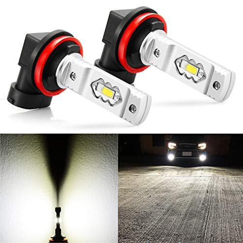 JDM ASTAR Extremely Bright 3600 Lumens High Power H11 H8 H16 LED Fog Light Bulbs for DRL or Fog Lights, Xenon White