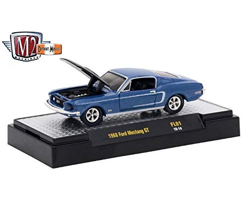 M2 Machines 1968 Ford Mustang GT - Detroit Muscle Fun Lines Exclusive Release 2017 Castline Premium Edition 1:64 Scale Die-Cast Vehicle (FL01 18-14)