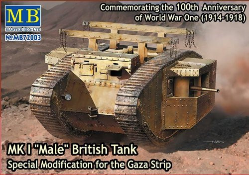 Master Box Models WWI MK I "Male" British Tank, Special Modification for The Gaza Strip (1/72 Scale) Master Box Models WWI MK I "Male" British Tank, Special Modification for The Gaza Strip (1/72 Scale)