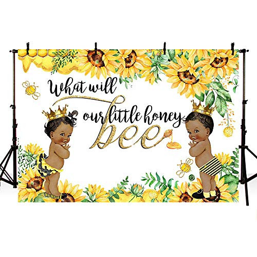 MEHOFOTO 7x5ft Bee Gender Reveal Party Decorations Backdrop Yellow Little Honey Bee Sunflower Boy or Girl Baby Shower Photography Background Photo Banner for Dessert Table Supplies MEHOFOTO 7x5ft Bee Gender Reveal Party Decorations Backdrop Yellow Little Honey Bee Sunflower Boy or Girl Baby Shower Photography Background Photo Banner for Dessert Table Supplies
