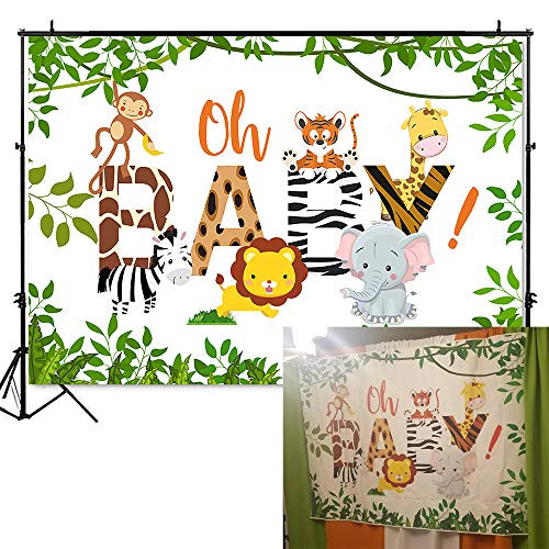 Mehofoto Jungle Safari Baby Shower Backdrop Oh Baby Photography Background 7x5ft Vinyl Animals Baby Shower Backdrops Mehofoto Jungle Safari Baby Shower Backdrop Oh Baby Photography Background 7x5ft Vinyl Animals Baby Shower Backdrops