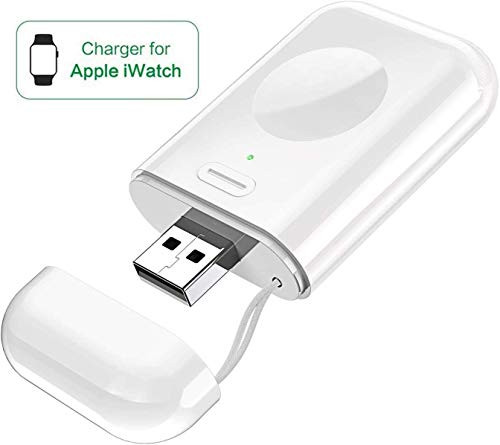 MQOUNY for Apple Watch Wireless Charger,Portable iWatch Charger Magnetic Wireless Charger 1000mAh Pocket Power Bank Compatible for Apple Watch Series 4 3 2 1 5 44mm 40mm 42mm 38mm (White)
