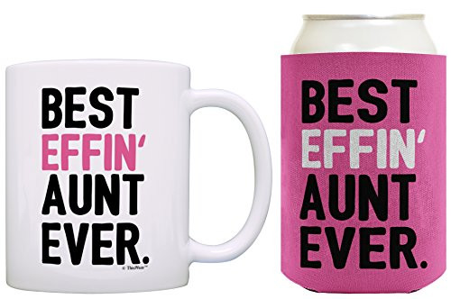 Birthday Gifts for Aunt Best Effin Aunt Ever Mothers Day Gifts for Aunt Gift Coffee Mug and Can Coolie Drink Cooler Bundle Pack Birthday Gifts for Aunt Best Effin Aunt Ever Mothers Day Gifts for Aunt Gift Coffee Mug and Can Coolie Drink Cooler Bundle Pack