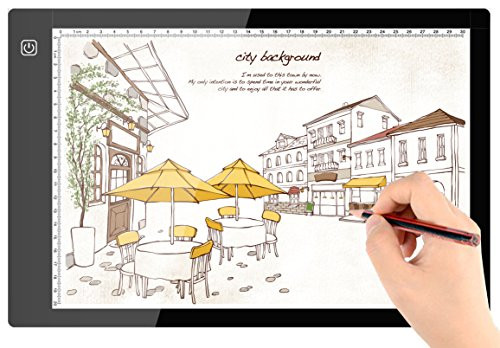 A4 Ultra-Thin Portable LED Light Box Tracer USB Power Cable Dimmable High Brightness LED Artcraft Tracing Light Pad Light Box for Artists Drawing Sketching Animation
