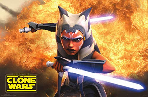 Trends International Star Saga-Clone Wars Wall Poster, 22.375" x 34", Premium Unframed