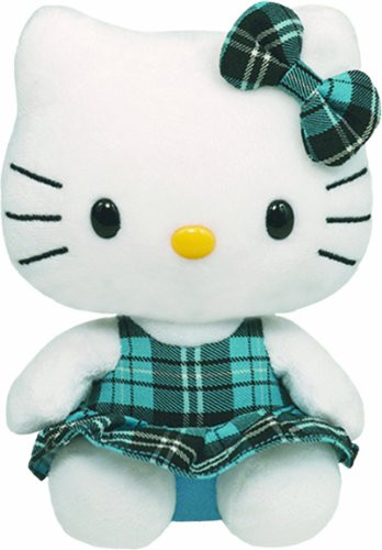 Ty Beanie Baby Hello Kitty - Aqua Plaid