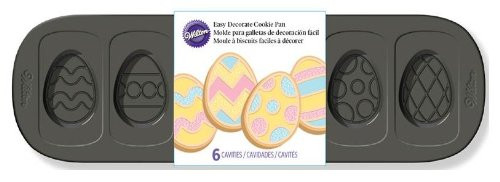 Wilton 2105-1401 Easy Decorate Egg Cookie Pan, 6 Cavities Wilton 2105-1401 Easy Decorate Egg Cookie Pan, 6 Cavities