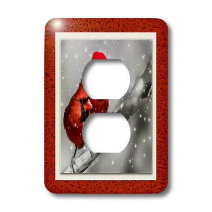 3dRose lsp_12007_6 Christmas Cardinals 2 Plug Outlet Cover