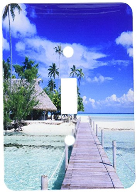 3dRose lsp_84980_1 Dock Walkway, Tahiti, Bora Bora, French Polynesia Oc13 Bba0070 Bill Bachmann Single Toggle Switch