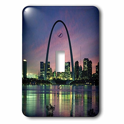 3dRose lsp_56145_1"St Louis Missouri Arch At Nite" Single Toggle Switch