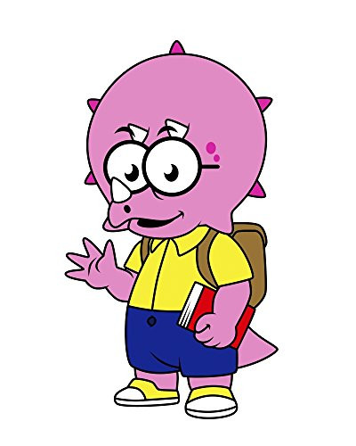 Posterazzi Illustration of a Triceratops Nerd with Backpack and Textbook Poster Print, (12 x 15)