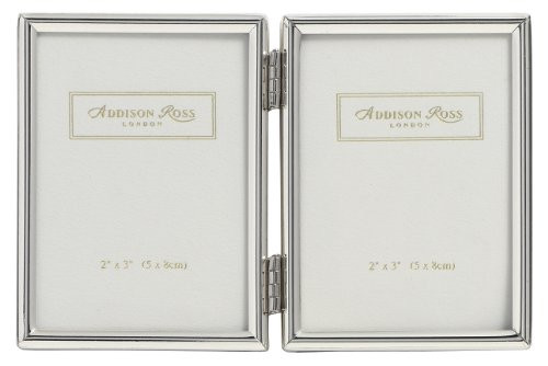 Addison Ross, Essentials Photo Frame, Silver Plate Double, 2 x 3 Inches
