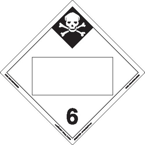 Labelmaster ZVR29 Inhalation Hazard Hazmat Placard, Blank, Removable Vinyl (Pack of 25)