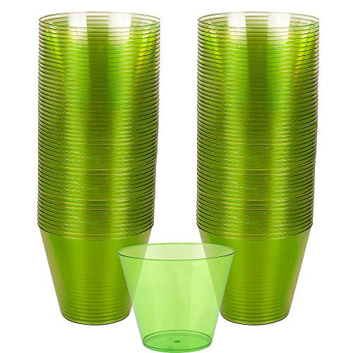 Amscan Kiwi Green Plastic Cups Big Party Pack, 9 Oz., 72 Ct.