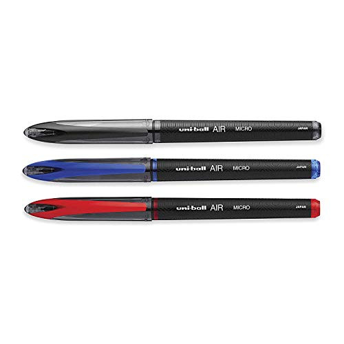 Uni-Ball AIR Rollerball Pens, Fine Point (0.5mm), Assorted Colors, Box of 12