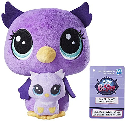 Littlest Pet Shop Lilac Nocturna and Owlette Nocturna Plush Pairs