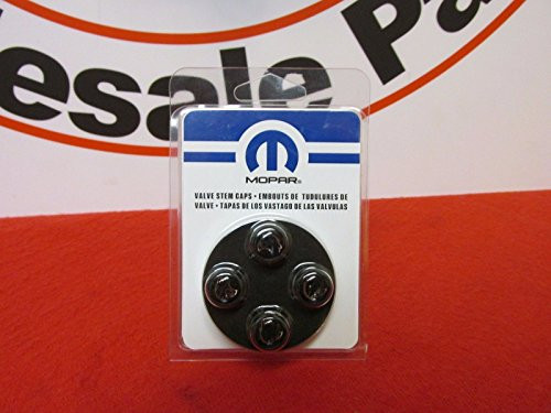 Dodge Challenger hellcat tire valve stem caps Black w/ hellcat Logo OEM MOPAR