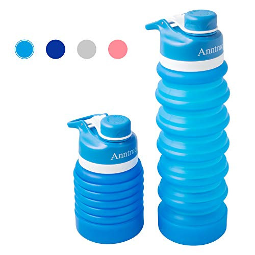 Anntrue Collapsible Silicone Water Bottle 750ML, 100% BPA Free, FDA Approved Food-Grade, Leak Proof, Foldable, Shatter-Proof Travel Water Bottles(Sky Blue) Anntrue Collapsible Silicone Water Bottle 750ML, 100% BPA Free, FDA Approved Food-Grade, Leak Proof, Foldable, Shatter-Proof Travel Water Bottles(Sky Blue)