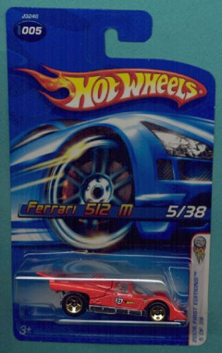 Hot Wheels Mattel 2006 1:64 Scale Red Ferrari 512 M Die Cast Car #005