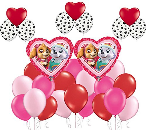 Girl Pups Paw Patrol Skye & Everest Balloon Bouquet 29pc