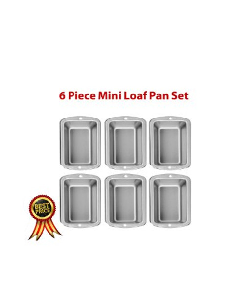 Wilton Recipe Right 6 Piece Mini Loaf Pan Set Wilton Recipe Right 6 Piece Mini Loaf Pan Set