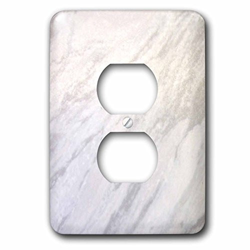 3dRose LLC 3dRose LLC lsp_157655_6 Gray marble texture photo print - smooth white and light grey marbled stone look graphic - 2 Plug Outlet Cover