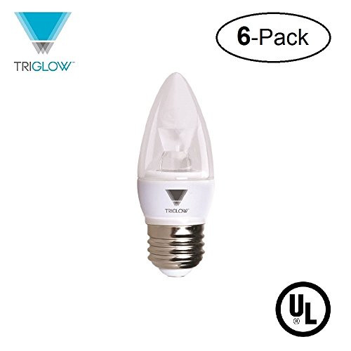 TriGlow T95547-6 (6-Pack) 5-Watt (40W Equivalent) LED Torpedo Bulb, DIMMABLE 5000K (Daylight White Color) 325 Lumen E26 Medium Base LED Light Bulb, UL Listed