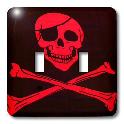 3dRose LLC lsp_23959_2 Ex Pirate Red, Double Toggle Switch