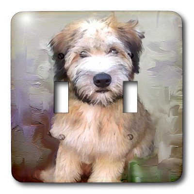 3dRose lsp_4810_2 Soft Coated Wheaten Terrier Double Toggle Switch