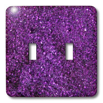 3dRose lsp_31158_2 Purple Sparkle Like Toggle Switch Multi-Color