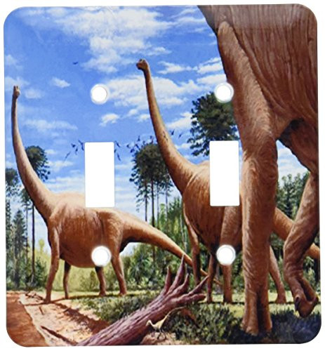 3dRose lsp_1008_2 Dinosaur Brachiosaurus Double Toggle Switch