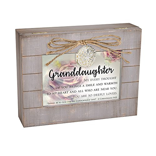 Cottage Garden Granddaughter You are Loved Grey Distressed Locket Music Box Plays Friend in Jesus Cottage Garden Granddaughter You are Loved Grey Distressed Locket Music Box Plays Friend in Jesus